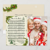 Carte de Noël avec photo de Deck the Hall (Devant / Derrière)