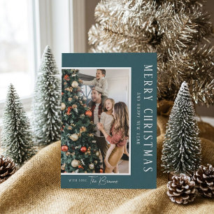 Carte de Noël avec photo de famille