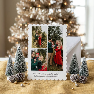 Carte de Noël avec photo de famille