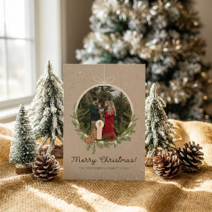 Carte de Noël avec photo de famille