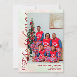 Carte de Noël avec photo de famille; Carte personn