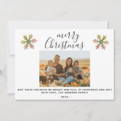 Carte de Noël avec photo de famille - Écriture Joy (Devant)