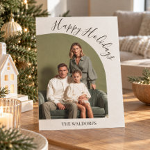 Carte de Noël avec photo de famille moderne