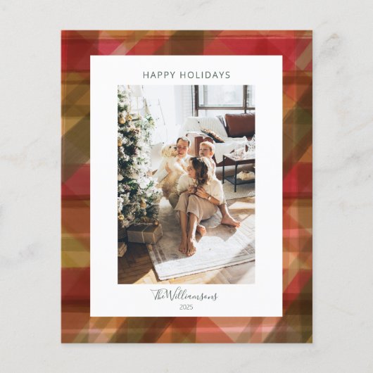 Carte de Noël avec photo de famille moderne à carr (Devant)