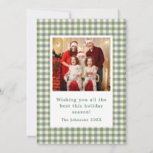 Carte de Noël avec photo de famille personnalisée 