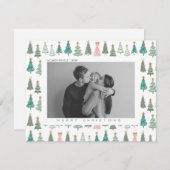 Carte de Noël avec photo de famille Xmas Joy (Devant / Derrière)