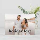 Carte de Noël avec photo de jeunes mariés amour de (Debout devant)