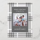 Carte de Noël avec photo de jour férié gris (Recto)