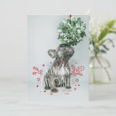 Carte de Noël avec photo de l'animal de compagnie (Debout devant)