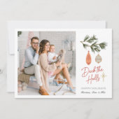 Carte de Noël avec photo "Deck the Halls" (Devant)