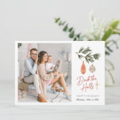 Carte de Noël avec photo "Deck the Halls" (Debout devant)