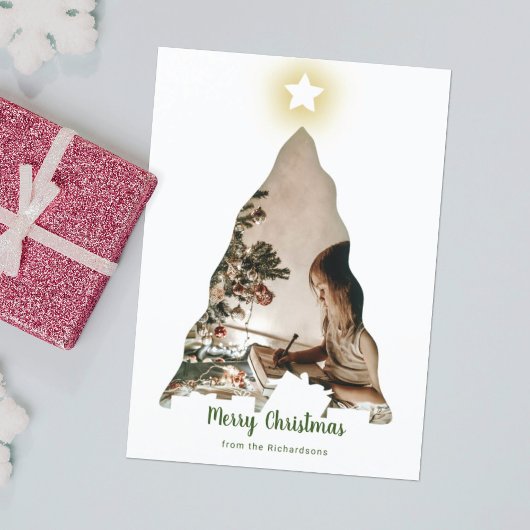 Carte de Noël avec photo du sapin