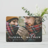 Carte de Noël avec photo et esperluette dorée pour (Debout devant)