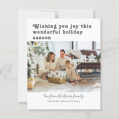 Carte de Noël avec photo et texte personnalisés (Devant)