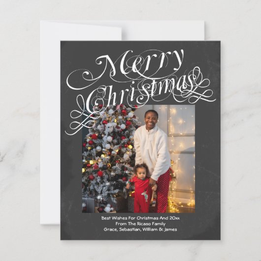 Carte de Noël avec photo et texte personnalisés (Devant)