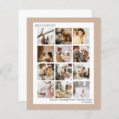 Carte de Noël avec photo et texte personnalisés (Devant / Derrière)