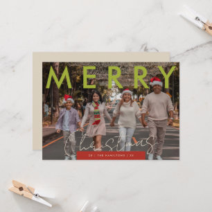 Carte de Noël avec photo   Moderne et personnalisa