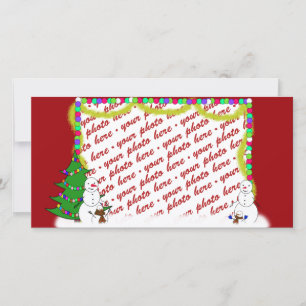 Carte de Noël avec photo ou étiquette cadeau photo