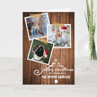 Carte de Noël avec photos de Noël modifiables