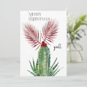 Carte de Noël avec plaid de Buffalo & cactus Joyeu (Debout devant)