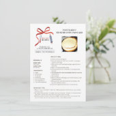 Carte de Noël avec recette de crêpe au four finlan (Debout devant)