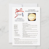 Carte de Noël avec recette de crêpe au four finlan (Devant)