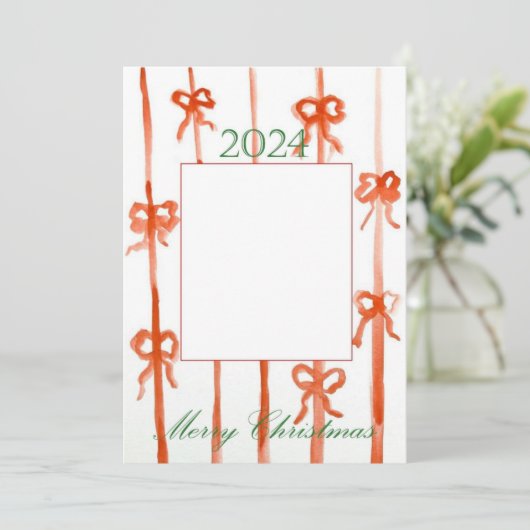 Carte de Noël avec ruban (Debout devant)