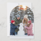 Carte de Noël avec ruban à nœuds rouges (Dos)