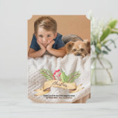 Carte de Noël avec Ruban de Noël (Debout devant)