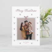 Carte de Noël avec ruban délicat (Debout devant)