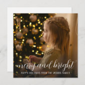 Carte de Noël avec sapin de Noël (Devant / Derrière)