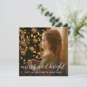 Carte de Noël avec sapin de Noël (Debout devant)