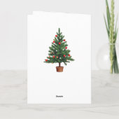 Carte de Noël avec sapin décoré (Dos)