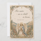 Carte de Noël avec scène de la Nativité et verset (Dos)