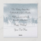 Carte de Noël avec scène de neige et miracles des  (Dos)