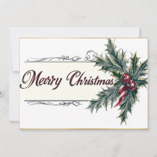Carte de Noël avec script élégant