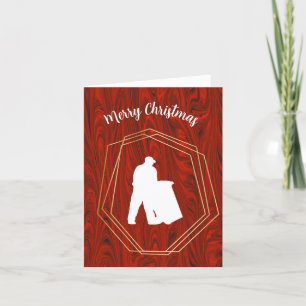 Carte de Noël avec silhouette d'éboueur