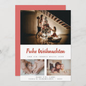 Carte de Noël avec tes photos (Devant / Derrière)