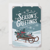 Carte de Noël avec traîneau (Devant)
