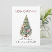 Carte de Noël avec un arbre de Noël fée (Debout devant)