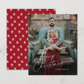 Carte de Noël avec un budget script Joyeux Noël Ph (Devant / Derrière)