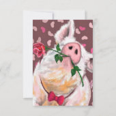 Carte de Noël avec un cochon Gentleman Funny (Dos)