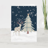 Carte de Noël avec un designer Deer & Tree (Devant)