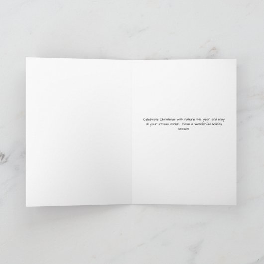 Carte de Noël avec un designer Deer & Tree (Intérieur)