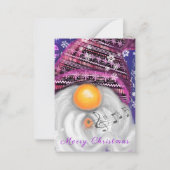 Carte de Noël avec un gnome musical qui chante (Devant)