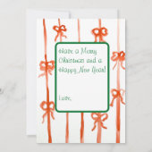 Carte de Noël avec un nœud (Dos)