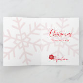 Carte de Noël avec un Nœud Rouge (Intérieur)