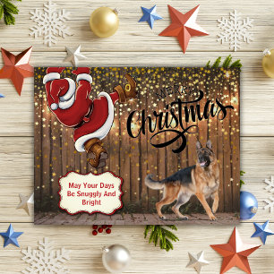 Carte de Noël avec un Père Noël Berger Allemand