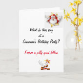 Carte de Noël avec une blague de papa drôle (Fleur jaune)