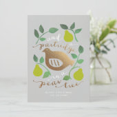 Carte de Noël avec une Perdrix dans un Poirier (Debout devant)